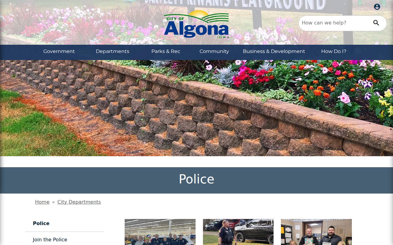 Algona warrant records police department source
